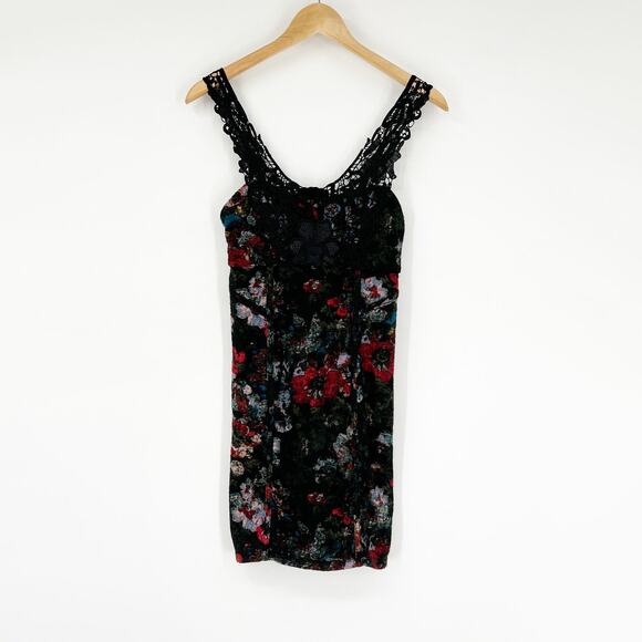 Free People Floral Lace Tank Dress Size XS - Picture 2 of 8